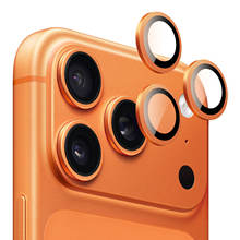Camera Lens Protector for iPhone 17 Pro Max/17 Pro/16 Pro Max/16 Pro/15 Pro Max/15 Pro HD Individual Lens Protectors - Orange
